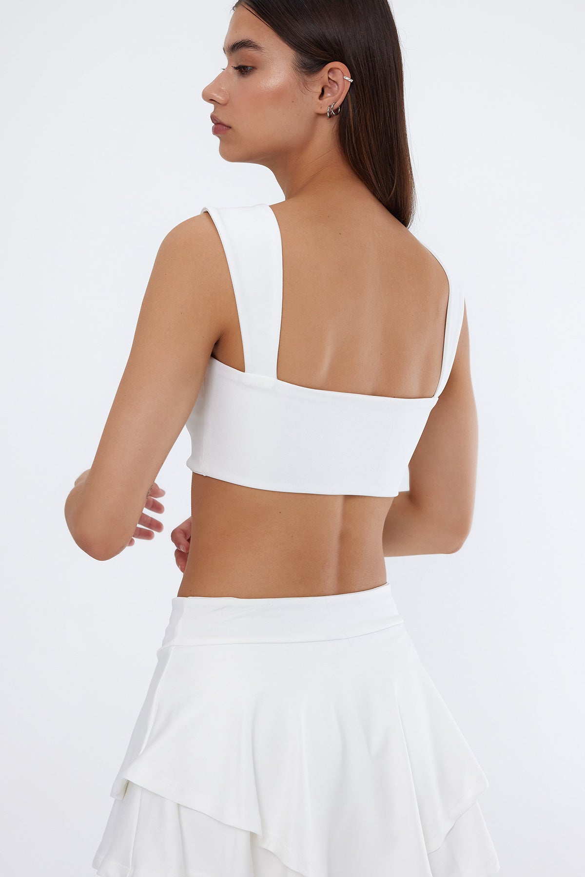 Aster Crop Top | Beyaz