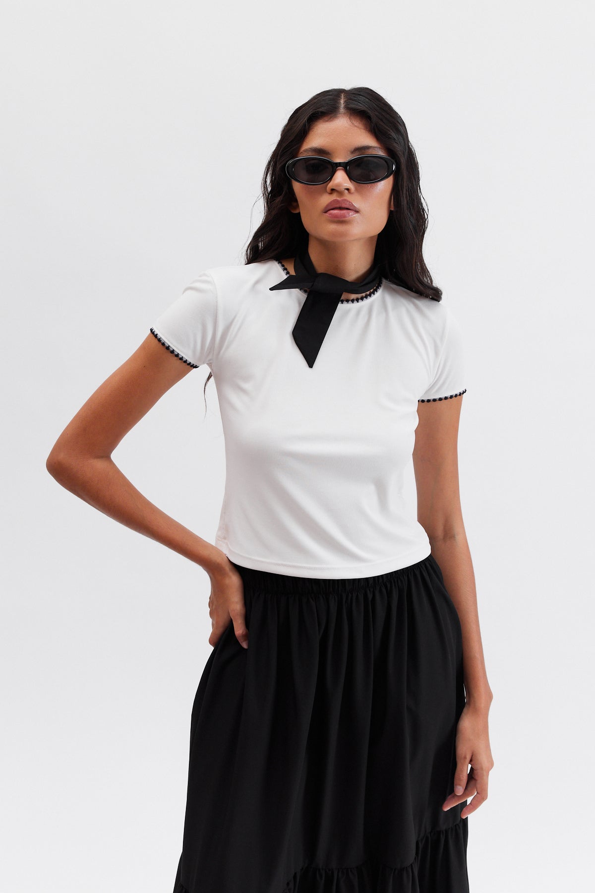 Belinda Süs Şeritli T-Shirt