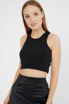 Delicia Spor Crop Top | Siyah