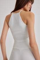 Felicia Bisiklet Yaka Crop Top | Beyaz