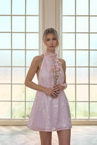 Sorbe Payetli Elbise | Pembe