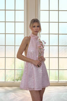 Sorbe Payetli Elbise | Pembe