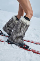 Beyaz Detaylı Suni Kürk Tozluk - 3