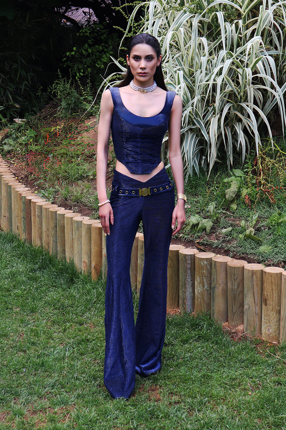 Elara İspanyol Paça Lacivert Pantolon - 2