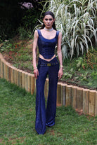 Elara İspanyol Paça Lacivert Pantolon - 2