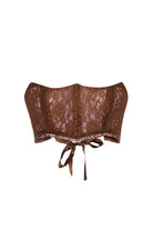 Guinevere Kahverengi Dantel Korse - 1