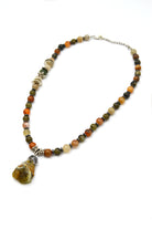 Jasper Uç Detaylı Akik, Yeşim, Kuvars & Hematit Mix Kolye - 3