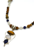 Kaplan Gözü, Kuvars & Lapis Uçlu Kaplan Gözü, Kuvars, Ametist Mix Kolye - 2