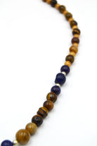 Kaplan Gözü, Kuvars & Lapis Uçlu Kaplan Gözü, Kuvars, Ametist Mix Kolye - 4