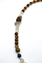 Kaplan Gözü, Kuvars & Lapis Uçlu Kaplan Gözü, Kuvars, Ametist Mix Kolye - 5