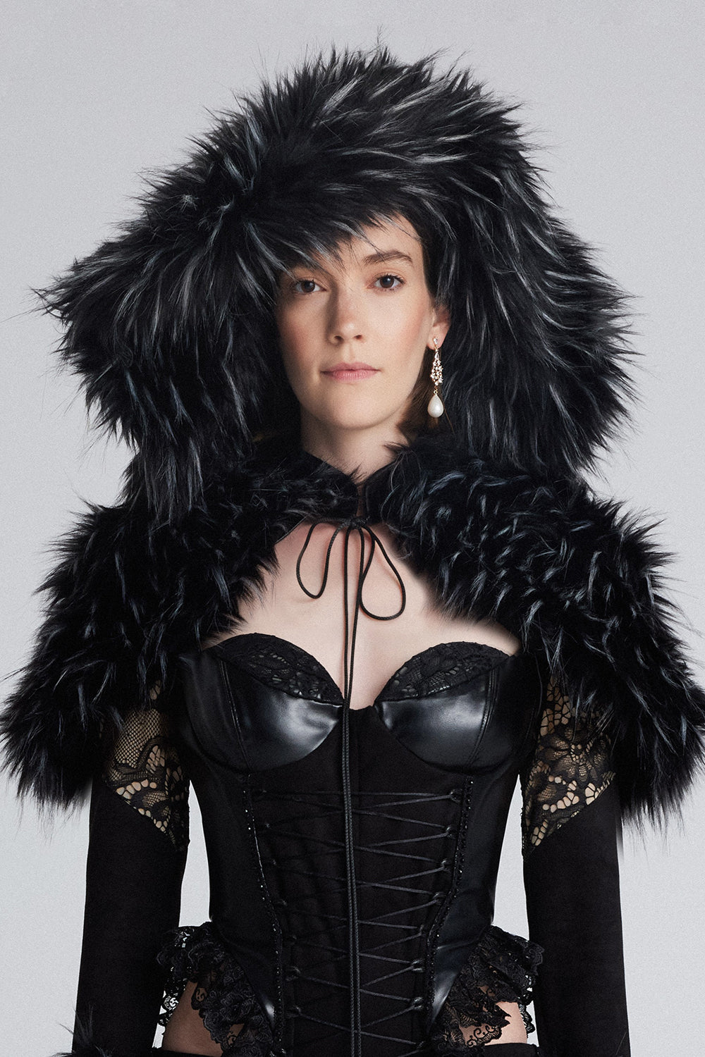 Midnight Siyah Suni Kürk Şapka - 2