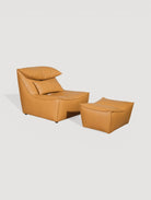 Cognac Lounge Berjer & Puf Seti