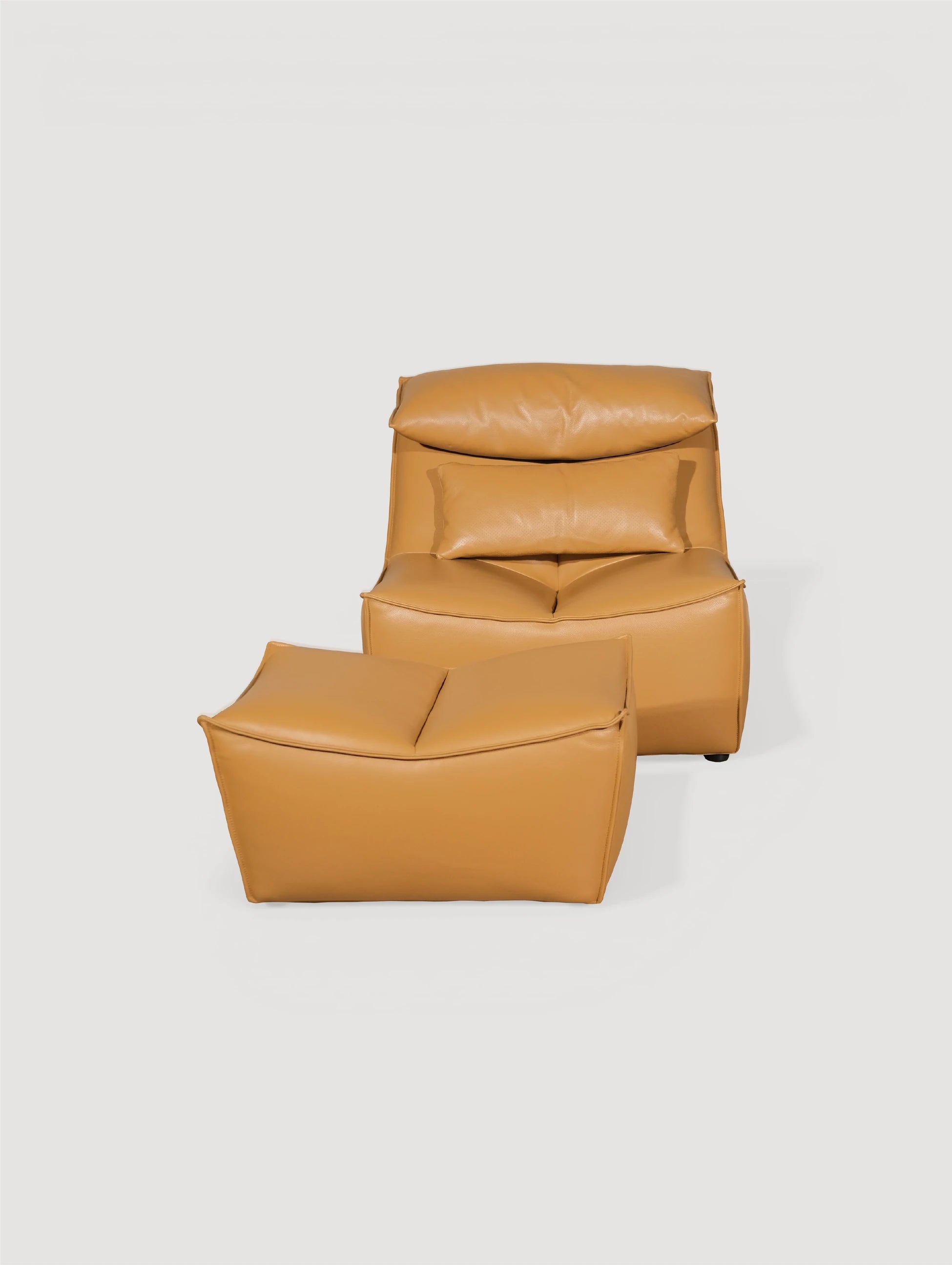 Cognac Lounge Berjer & Puf Seti