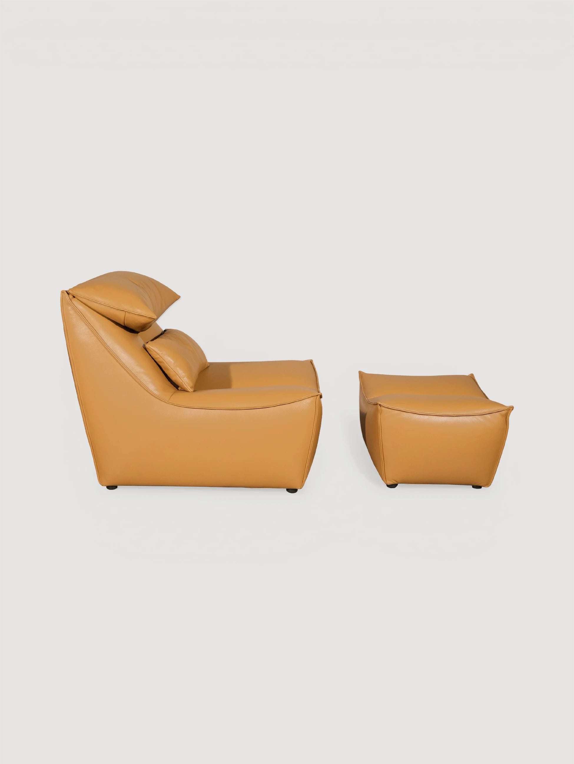 Cognac Lounge Berjer & Puf Seti