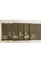 Lasttouch-Monot 6'lı Kuş Desenli Keten Peçete-Sunum Aksesuarları-1-Milagron.com