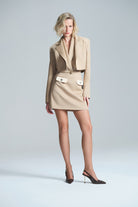 L'atelier Accract-Anne Bej Gabardi̇n Ceket-Ceket-1-Milagron.com