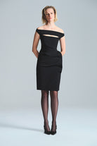 L'atelier Accract-Charlotte Siyah Elbise-Elbise-5-Milagron.com