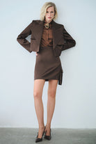 L'atelier Accract-Elyna Kahve Ceket-Ceket-4-Milagron.com