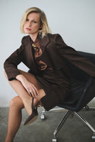 L'atelier Accract-Elyna Kahve Ceket-Ceket-5-Milagron.com