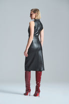 L'atelier Accract-Louise Si̇yah Deri̇ Midi Etek-Etek-2-Milagron.com