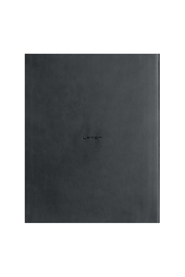Laton-Laton Jaettu Sepra Dark Grey, B5, Indeksli Bölünmüş Not Defteri, Termo Deri Yumuşak Kapak, 192 Sayfa-Defter-1-Milagron.com