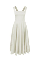 Luna Ekru Midi Elbise - 3