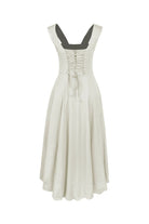 Luna Ekru Midi Elbise - 4