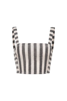 Le-Monade Dreams-Antrasit Çizgili Üst-Top-1-Milagron.com