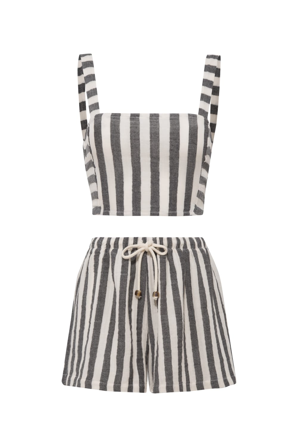 Le-Monade Dreams-Antrasit Çizgili Üst-Top-3-Milagron.com