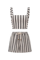 Le-Monade Dreams-Antrasit Çizgili Üst-Top-3-Milagron.com