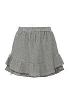 Le-Monade Dreams-Antrasit Siyah Çizgili Şort Etek-Şort-1-Milagron.com