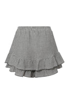 Le-Monade Dreams-Antrasit Siyah Çizgili Şort Etek-Şort-2-Milagron.com