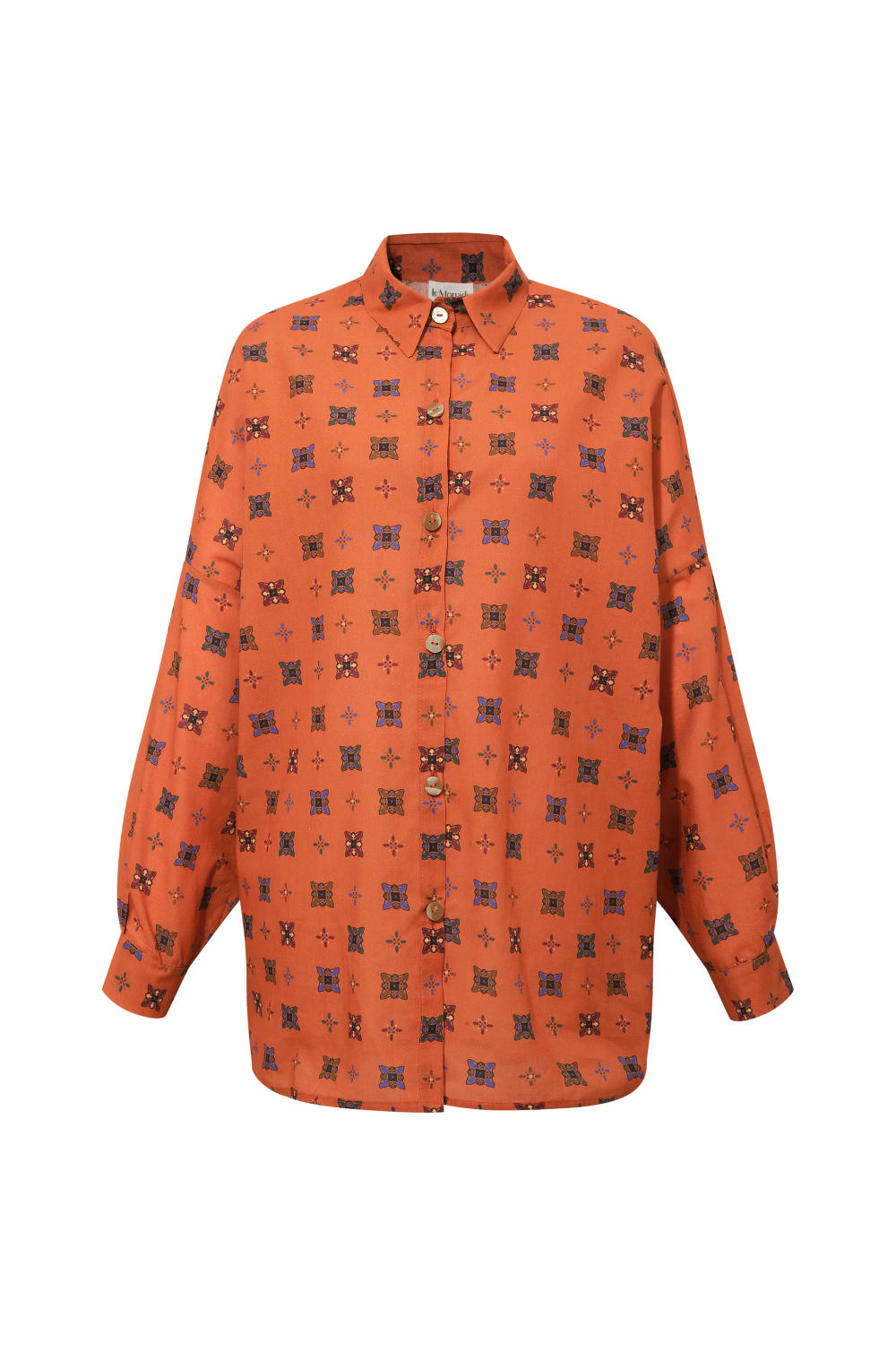 Le-Monade Dreams-Boyfriend Desenli Uzun Kol Gömlek-Gömlek-1-Milagron.com