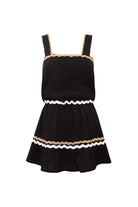 Le-Monade Dreams-Çift Su Taşı Detaylı Siyah Mini Elbise-Elbise-4-Milagron.com