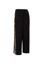 Le-Monade Dreams-Çift Su Taşı Detaylı Siyah Yandan Yırtmaçlı Pantolon-Pantolon-5-Milagron.com