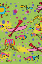 Le-Monade Dreams-Deniz kızı Temalı Kat Detaylı Önden Yırtmaçlı Uzun Etek-Etek-6-Milagron.com