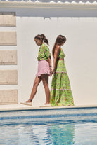 Le-Monade Dreams-Deniz kızı Temalı Kat Detaylı Önden Yırtmaçlı Uzun Etek-Etek-7-Milagron.com