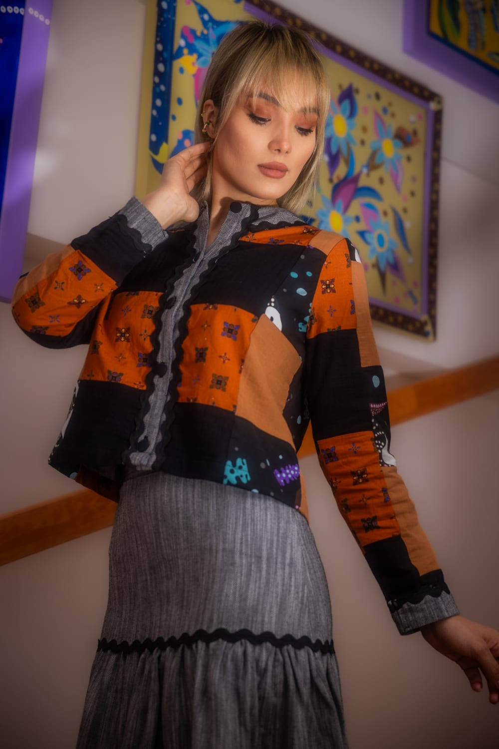 Le-Monade Dreams-Django Patch Short Ceket-Ceket-3-Milagron.com