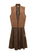 Le-Monade Dreams-Gabardin Kamel Leopar Desenli Etek-Etek-3-Milagron.com