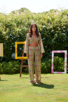 Le-Monade Dreams-Girlfriend Geometrik Desenli Pantolon-Pantolon-3-Milagron.com