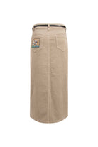 Le-Monade Dreams-Kadife Bej Midi Etek-Etek-3-Milagron.com