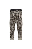 Le-Monade Dreams-Kadife Haki Leopar Desenli Kemerli Pantolon-Pantolon-2-Milagron.com