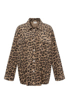 Le-Monade Dreams-Kadife Kahve Leopar Desenli Gömlek-Gömlek-1-Milagron.com