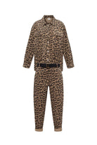 Le-Monade Dreams-Kadife Kahve Leopar Desenli Gömlek-Gömlek-3-Milagron.com