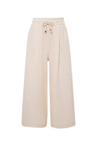 Le-Monade Dreams-Keten Dokulu Ekru Salaş Pantolon-Pantolon-1-Milagron.com