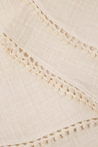 Le-Monade Dreams-Keten Dokulu Kenar Detaylı Çift Kat Ekru Bluz-Bluz-3-Milagron.com