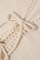 Le-Monade Dreams-Keten Dokulu Kenar Detaylı Ekru Yelek-Yelek-3-Milagron.com