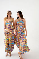 Margarita Halter Yaka Asimetrik Uzun Elbise - 3