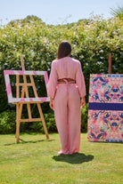 Le-Monade Dreams-Pembe Çizgili Önden Bağlamalı Bluz-Bluz-6-Milagron.com