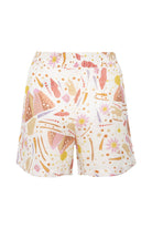 Le-Monade Dreams-SORUNLU - Ekru Pembe Desenli Şort-Şort-2-Milagron.com